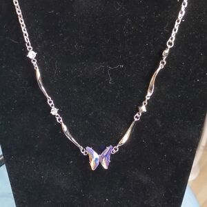 paparazzi Iridescent Purple Butterfly Necklace